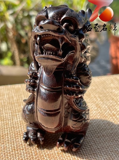 印度小葉紫檀高油密二膘材質 湘工手作【龍王】4