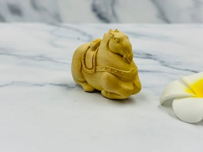 黃楊木精雕【唐馬】5