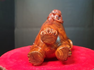 海南黃花梨【三足獸首筆筒】5