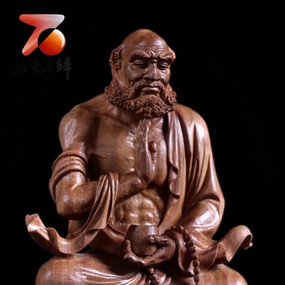 印度老山檀香清刀造像【禪宗達摩祖師】5