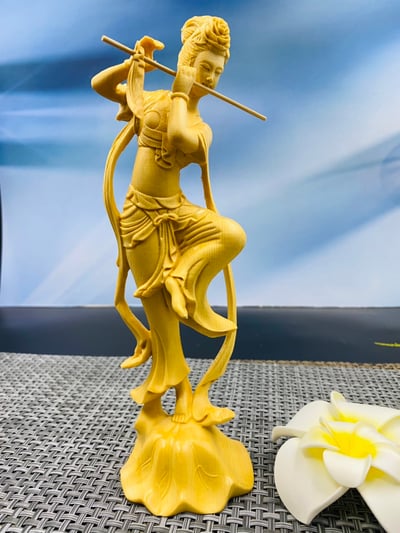 大葉黃楊木【飛天四音】中式古典雅件15