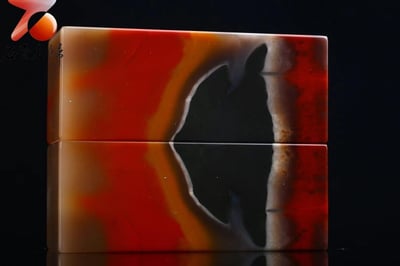 天然壽山石 五彩奇石對章【瑞獸圖】7