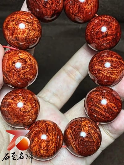 印度小葉紫檀25mm×10顆 瘤疤+多金星【道】6