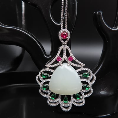 新疆和田玉精品 尊榮閃耀項鍊2