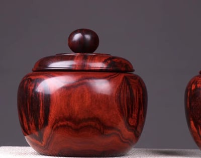 印度小葉紫檀【圍棋罐/茶葉罐】2