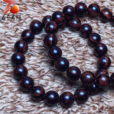 海南黃花梨 紫油梨老料12mm/10mm手珠4