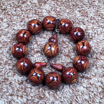 鼎藏 海南黃花梨野生料20mm手珠 重量46.5克5