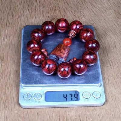 海南黃花梨野生料19.5mm手珠5