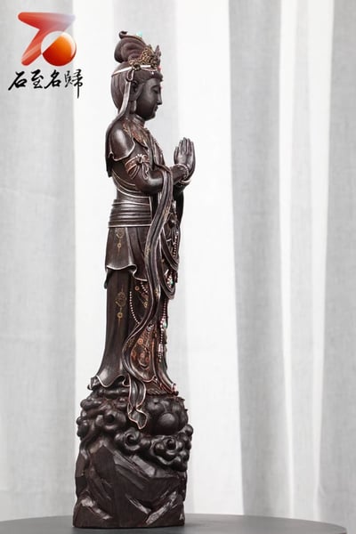 印度小葉紫檀【合掌觀音】5