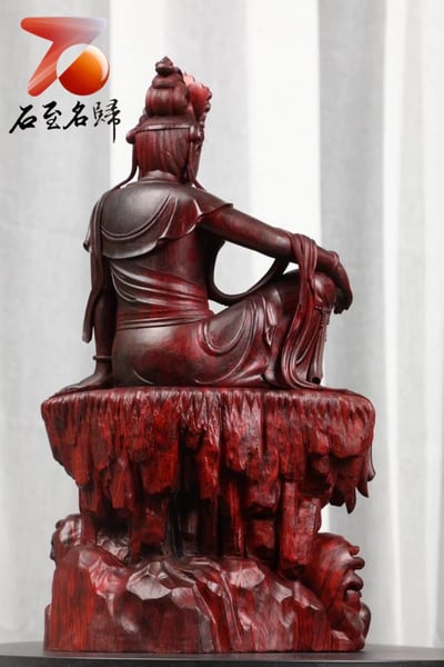 印度小葉紫檀 省大師作品【自在觀音】2