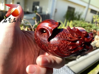 精選印度小葉紫檀高油密材質【魚化龍】3