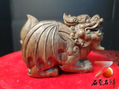 印度老山檀香極品陰沉黑肉料【飛天貔貅】1