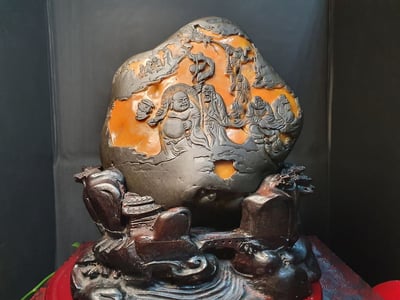 壽山石擺件【榮華富貴】1