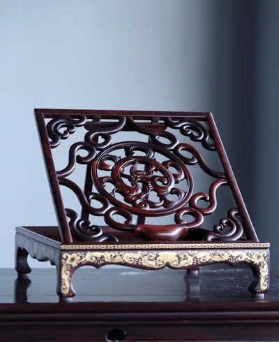 印度小葉紫檀描金製作【臨貼架】1