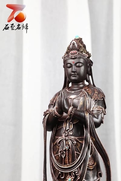 印度小葉紫檀【合掌觀音】4