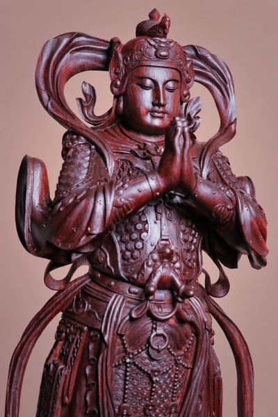 印度小葉紫檀名家作品【天神韋陀】4