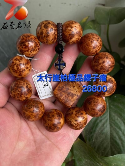 太行崖柏極品雲紋纓子瘤20mm手珠 1號1