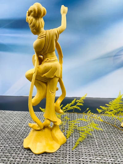 大葉黃楊木【飛天四音】中式古典雅件6