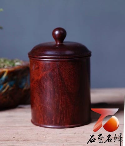印度小葉紫檀整料挖製 【茶葉罐6號】3
