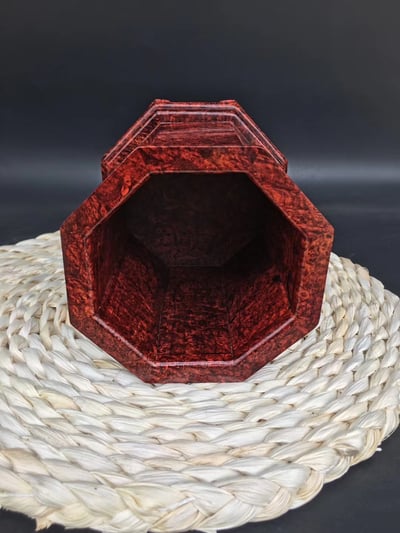 辦公收藏 印度小葉紫檀【爆滿瘤疤八角筆筒】3