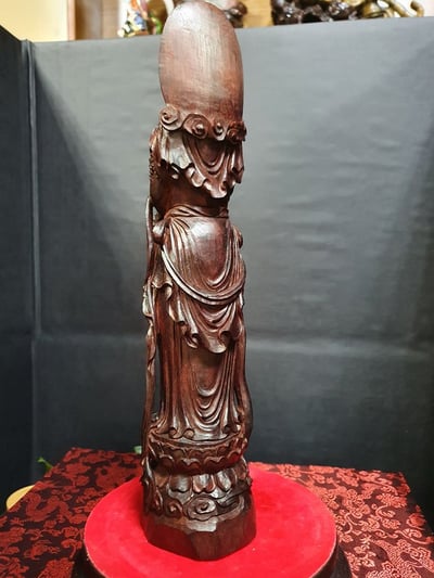 印度小葉紫檀老料【持珠觀音】4