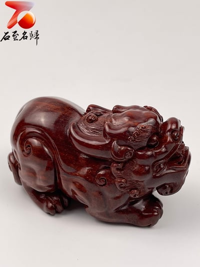 精選印度小葉紫檀二膘料【貔貅】13