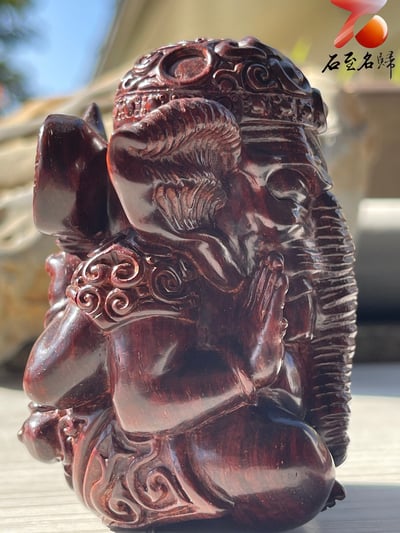 印度小葉紫檀高油密二膘料 湘工手作【象神】5