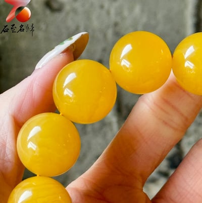 驚艷時光的瑰寶 | 純天然雞油紅18mm+蜜蠟手串2