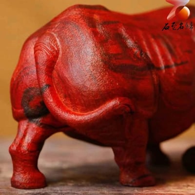 印度小葉紫檀 純手工製作【犀（富）牛】5