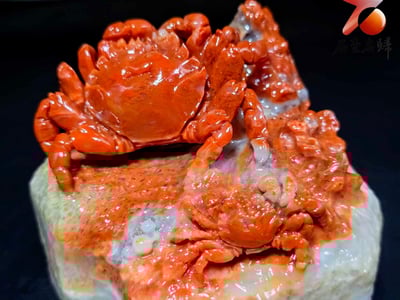 老撾石手工精雕 張國民老師作品【家和萬事興，八方來財】7