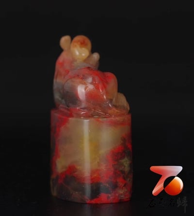 昌化軟底牛角凍雞血【古獸印章】3