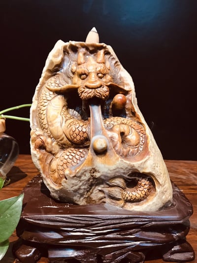 壽山牛蛋石【龍吐珠倒流香】4