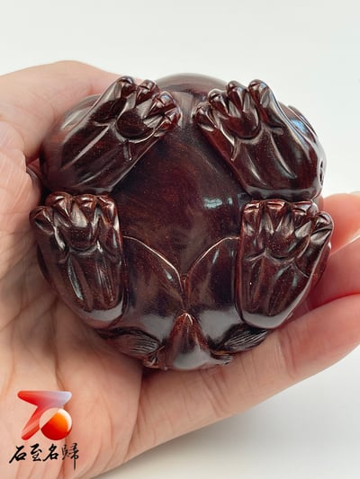 印度小葉紫檀高油密 多金星手把件／小擺件【諦聽】8