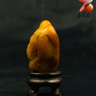 壽山田黃石收藏雕件【福氣彌勒笑佛】 附福州壽山石鑑定中心鑑定證書3