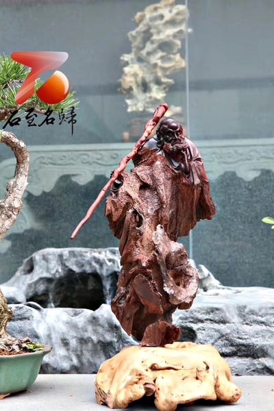 印度小葉紫檀樹頭老料整木巧雕【達摩祖師】6