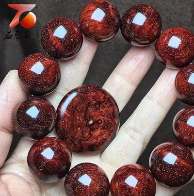 正宗印度小葉紫檀20mm老料 泥料 爆滿螺旋金星4