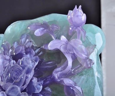 俄羅斯三彩翡翠石【丹鳳朝陽】2