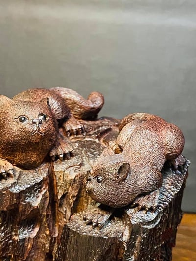 印度小葉紫檀老料【招財貓】3