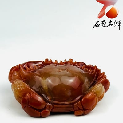 老撾石手工精雕 張國民老師作品【朱甲納福・橫行天下】6