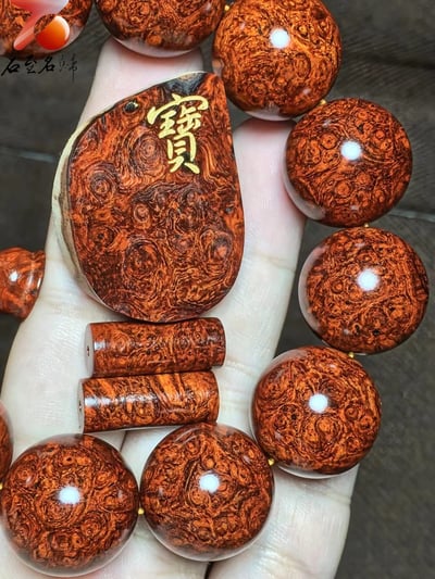 印度小葉紫檀 頂級泥料爆滿葡萄纓子瘤疤【寶】6