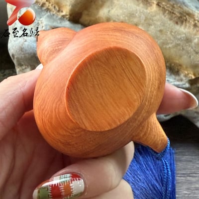 嚴選陳化崖柏重油老料手把件【把把壺】 長6.7公分4