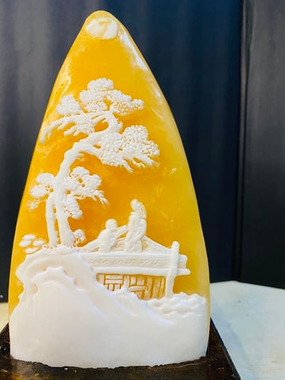 金水凍石【爺孫情】2