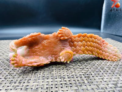 壽山峨嵋石【穿山甲-白首赤甲，護運開祥】王逸文老師純手工雕刻5