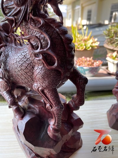 印度小葉紫檀高油密製【瑞獸麒麟】12