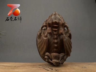 印度老山檀香極品陰沉黑肉料【霸氣貔貅】5