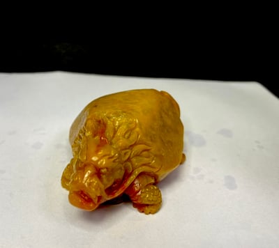 田黃石雕件【福氣長壽龍龜】4