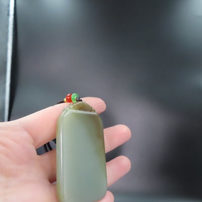 和田玉 且末料 附收藏證書【平安無事牌】5