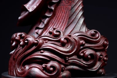 印度小葉紫檀 清刀名師作品【媽祖】8