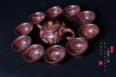 【海南黃花梨-極品山水紋】11件套組1