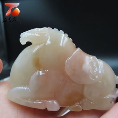 老撾極品結晶石 唐馬系列【馬上帶財手把件】4